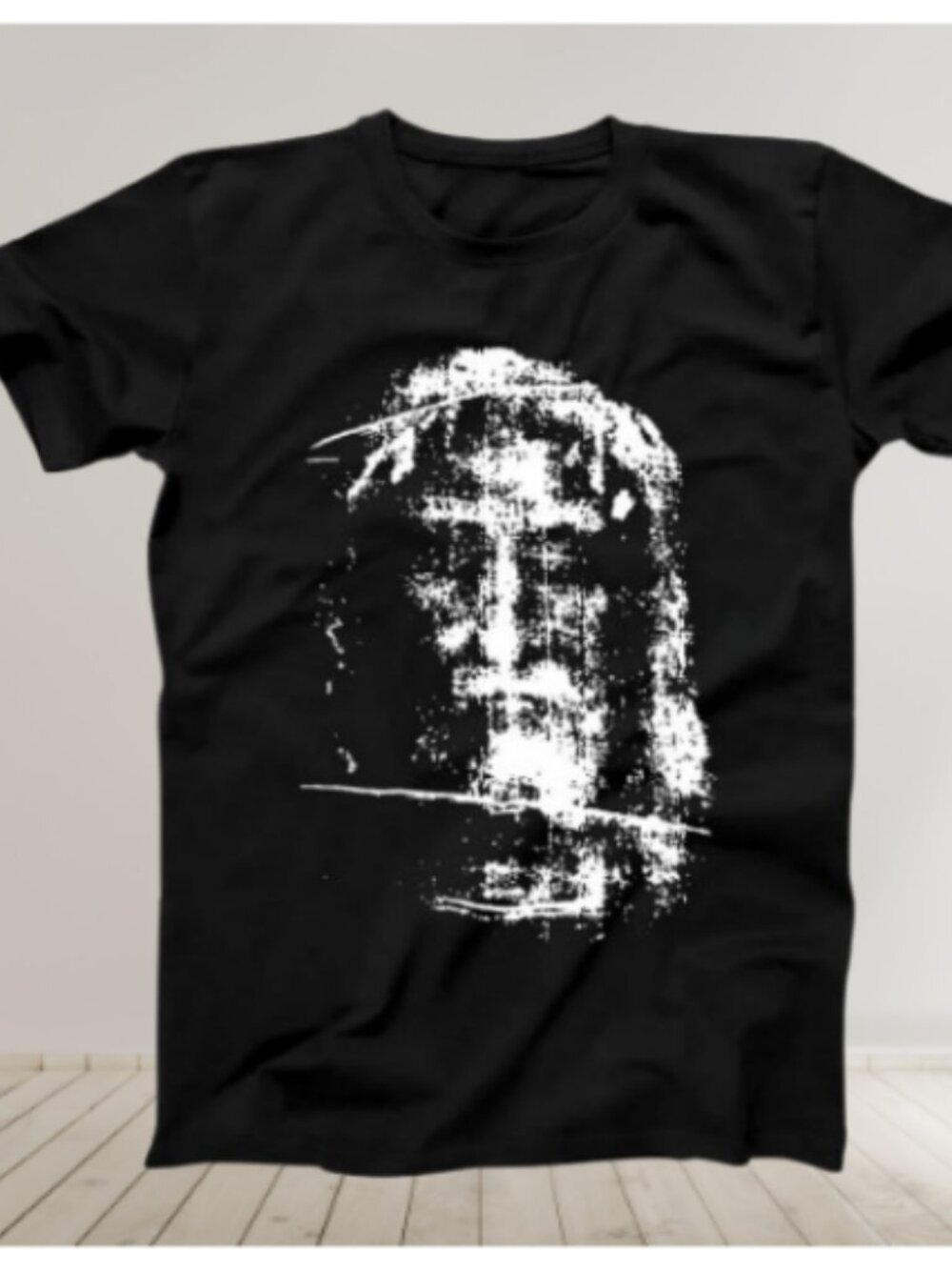 Shroud of Turin Jesus Christ Face Easter Christmas Gift Tote Bag Tee Black Shirt